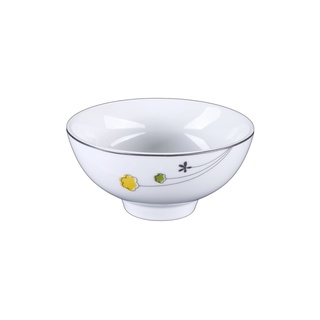 Combo 10 bát cơm 4.4 hoa a04 sứ cao cấp long phương