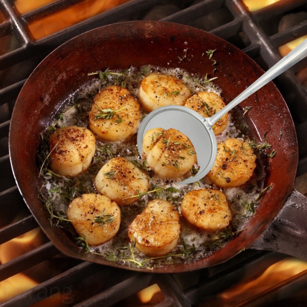 Dụng cụ rây bột bằng thép không gỉ với tay cầm dài tiện dụng cho nhà bếp