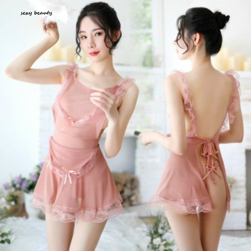 Che tên sp, tặng chip, #Váy ngủ ren cô hầu gái quyến rũ N13