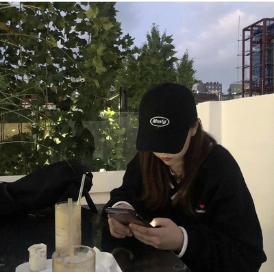 MMLG Korean brand 87mm letter embroidery fashion simple baseball cap