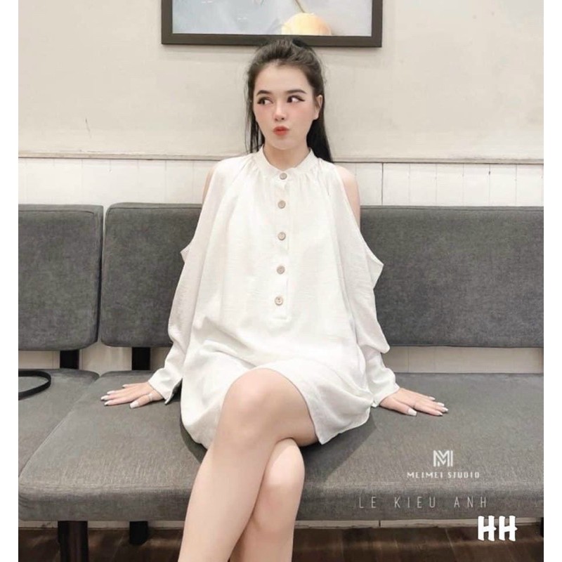 VÁY SƠ MI ĐŨI KHOÉT VAI CHỈ #139K_139K/c