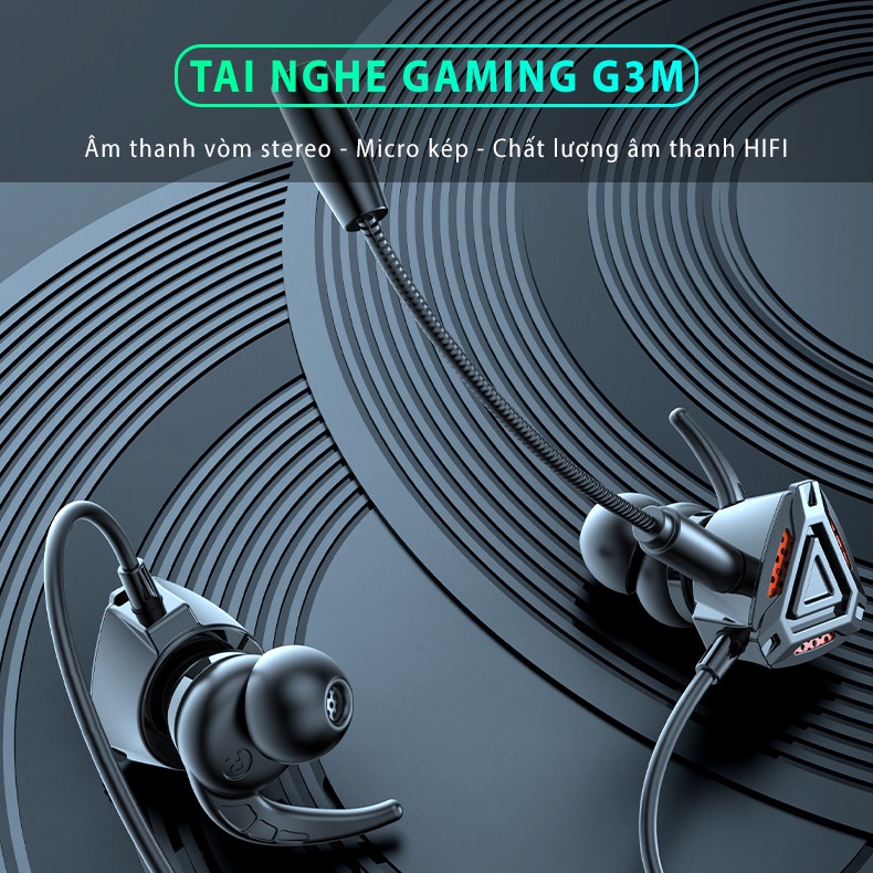 Tai nghe gaming có mic MEMO G2M cho điện thoại chơi game mobile Pubg FF Liên quân Tốc chiến ROS - Hàng chính hãng