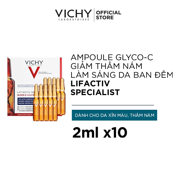 Dưỡng chất làm sáng da ban đêm Vichy Liftactiv Specialist Glyco-C 2mlx10