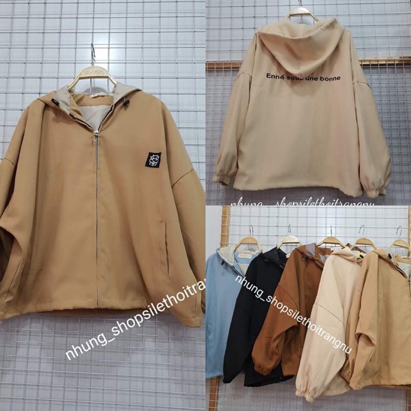 Áo khoác nữ from rộng, áo khoác tay bí vải da lộn hàng QC cao cấp( hình và video của shop)
