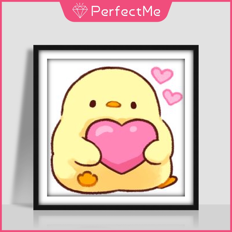 Bộ Tranh Đính Đá 5D Tự Làm 30 X 30Cm Hình Gà Hoạt Hình Trang Trí Nhà Cửa