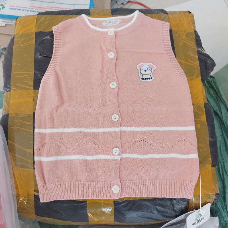 Áo gile len bé gái hàng quảng châu chất đẹp