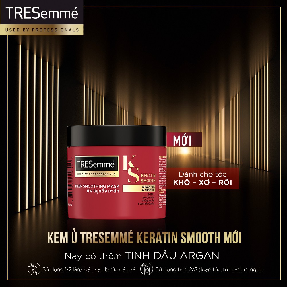 Kem ủ TRESemmé Keratin Smooth Vào nếp mềm mượt 500ml