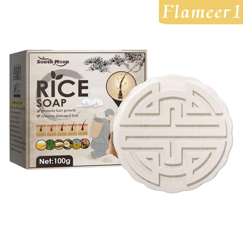 [Flameameer1] Xà Phòng Gạo Dầu Thủ Công Nuôi Dưỡng Da Đầu Dành Cho Nữ