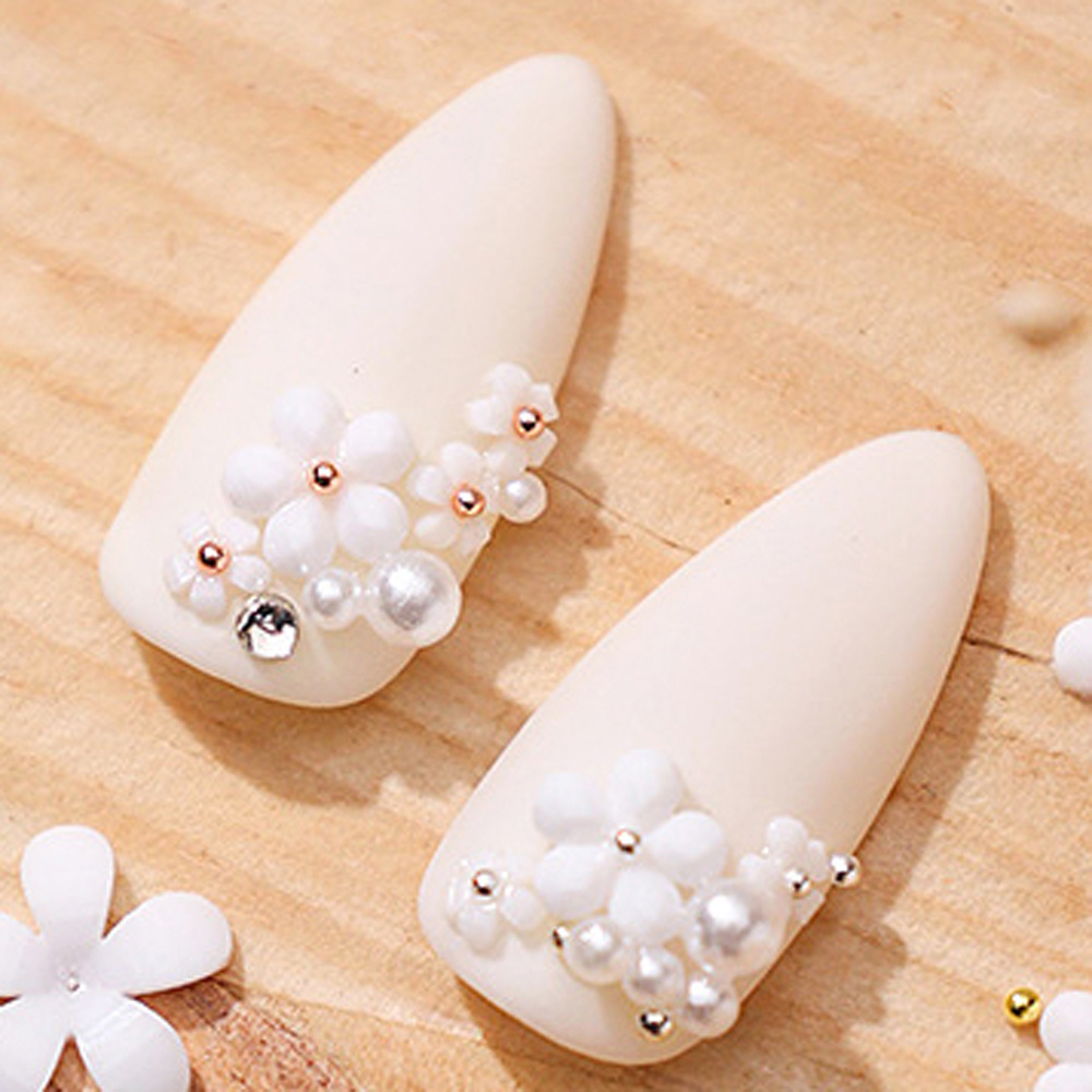 Phụ Kiện Trang Trí Móng Tay Hình Hoa 3d Bằng Nhựa Resin Nhiều Màu Phong Cách Nhật Bản Cho Nữ Diy