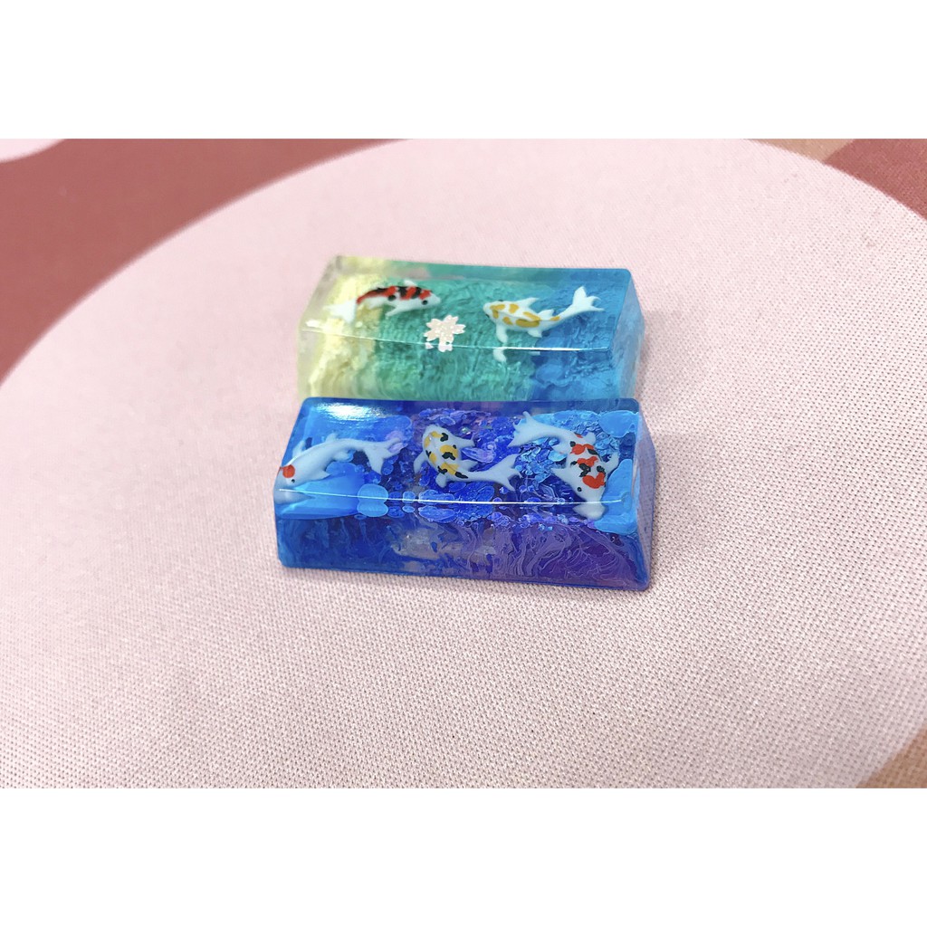 Keycap 2,25u Enter, Shift trái cá Koi profile OEM - Keycaps artisan Koi fish trang trí bàn phím cơ gaming