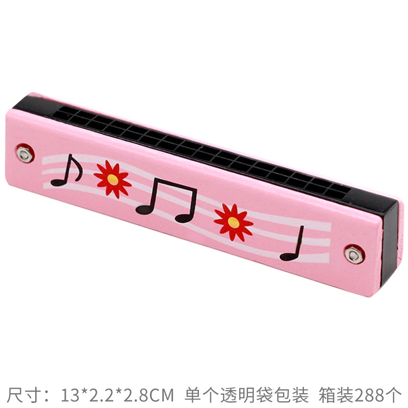 Kèn Harmonica 16 Lỗ Bằng Gỗ Đồ Chơi Giáo Dục Hoạt Hình Xinh Xắn Dành Cho Trẻ