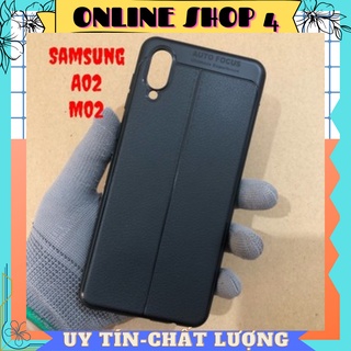 Ốp lưng samsung a02/m02 dẻo giả da đen đẹp