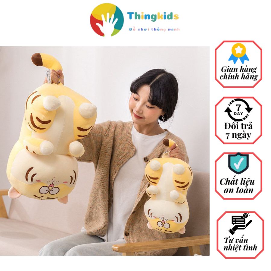 Gấu Bông Hổ Vàng Mập Ú Dễ Thương kích thước 40 60 80 cm - Thingkids