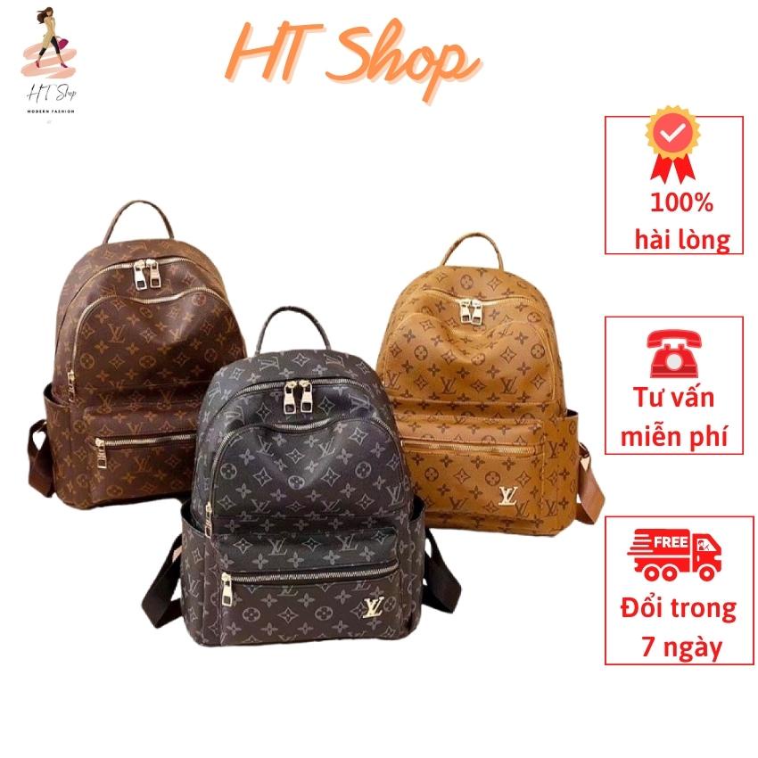Balo Lv da thời trang nam nữ cao cấp size to đựng vừa sách vở
