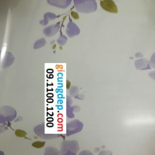 Decal dán kính/kiếng mờ hoa tím
