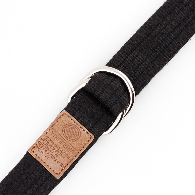 Thắt Lưng Vải Bố Mặt Nửa Vòng Tròn Thời Trang Mới Cho Nam Nữ