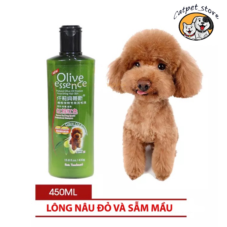 Sữa tắm chó mèo Olive Essence cao cấp,sữa tắm thú cưng cao cấp chiết xuất từ thảo dược tự nhiên 450ml sữa tắm thú cưng c