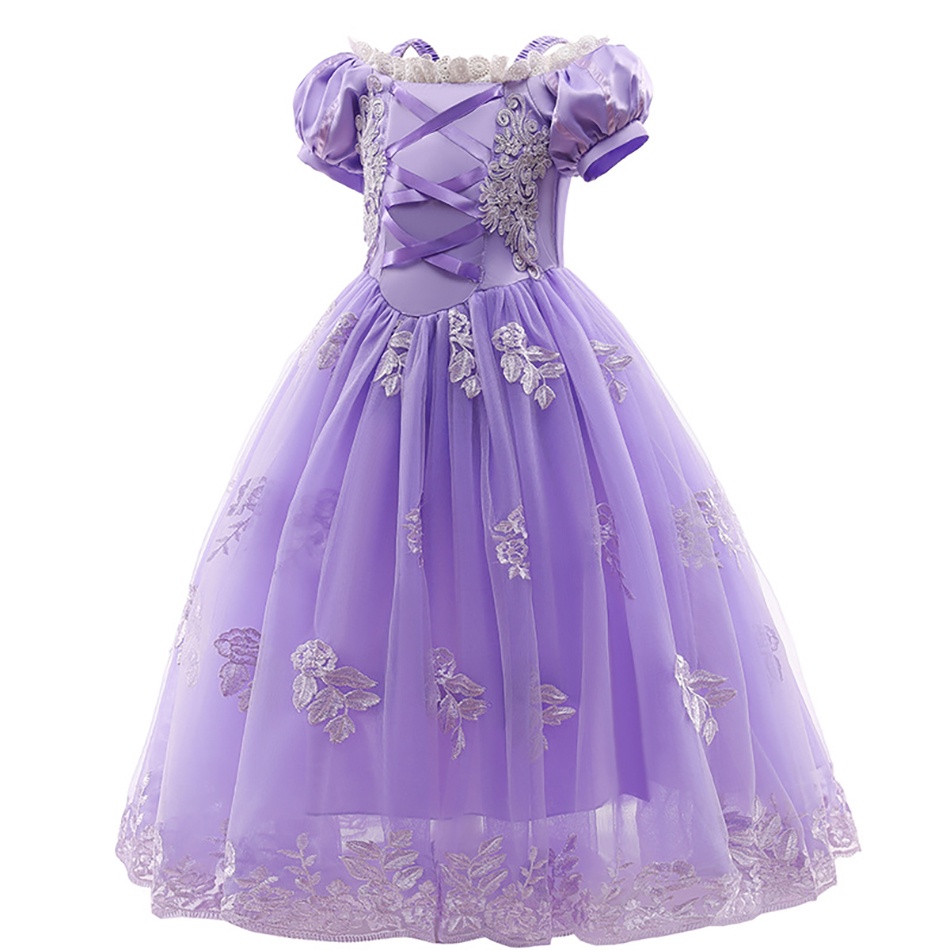 Bộ Đồ Hóa Trang Công Chúa Rapunzel Phối Ren Xinh Xắn FM0743