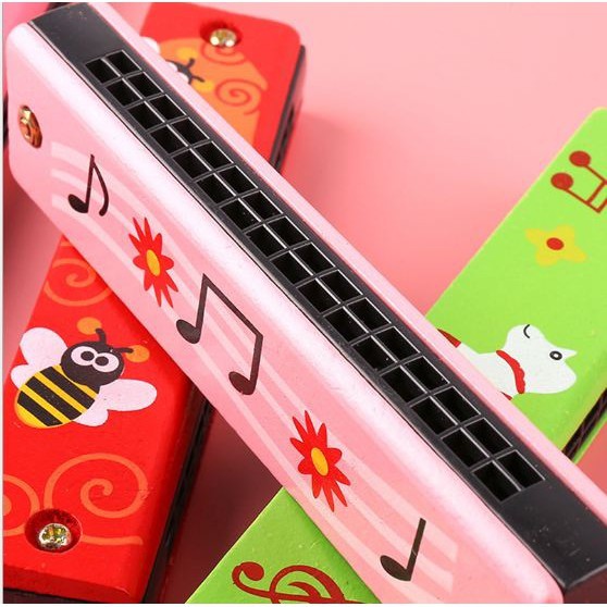 Đồ chơi gỗ cho bé kèn Harmonica 32 lỗ giúp bé cảm thụ âm thanh - Đồ chơi gỗ thông minh P'KIDS