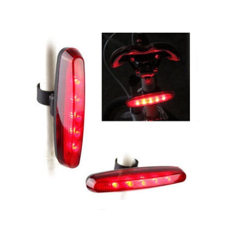 Đèn hậu cảnh báo xe đạp nháy 7 chế độ led 5 bóng