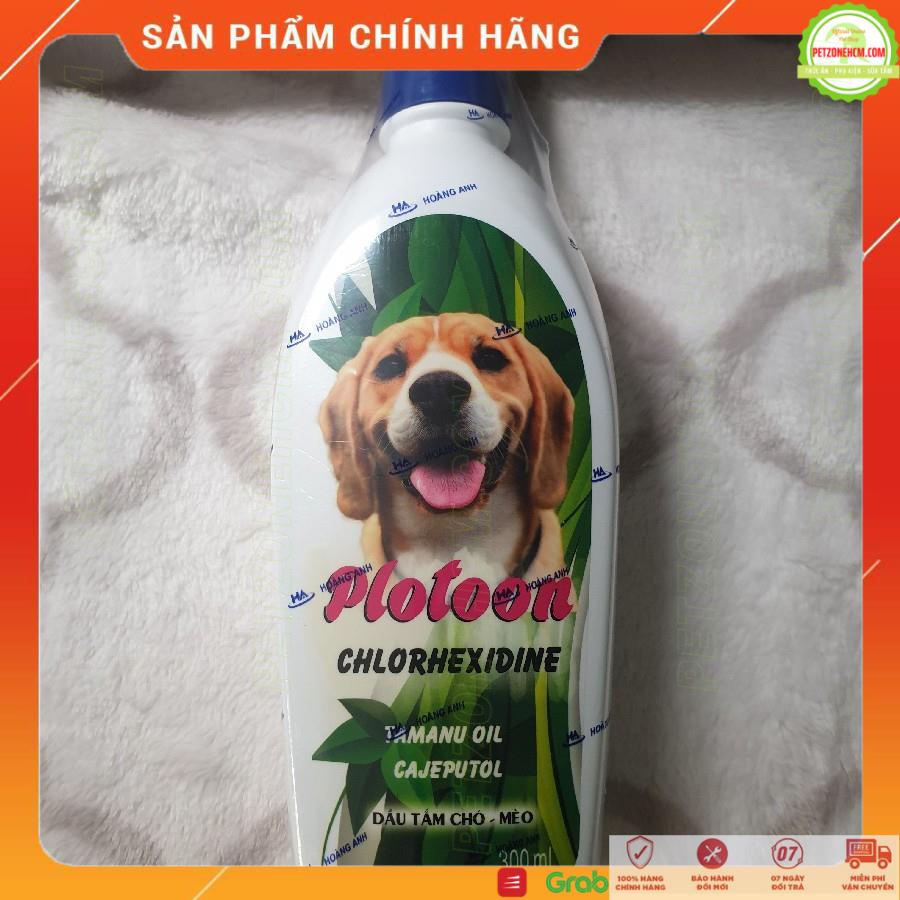 Sữa tắm cho chó mèo Fay  FREESHIP  Dầu tắm Plotoon Chlorhexidine - 300ml chống viêm da - nấm da - ngứa - nhiễm trùng