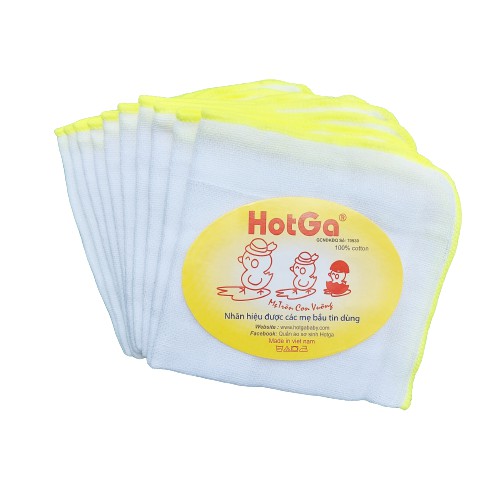 Khăn sữa 4 lớp HotGa cho bé sơ sinh kích thướt 25x25 cm