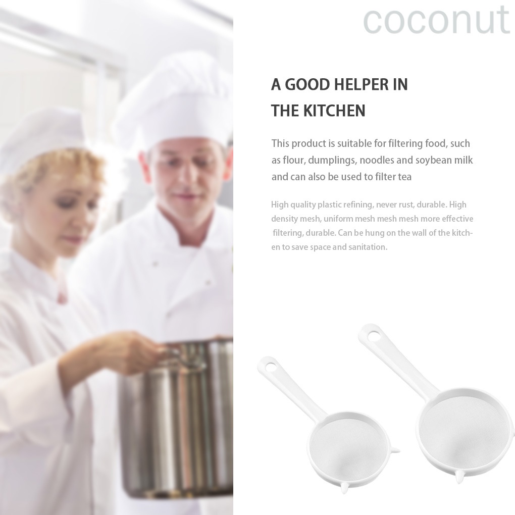 Rây lọc bằng nhựa không lo gỉ có thể tái sử dụng cho nhà bếp