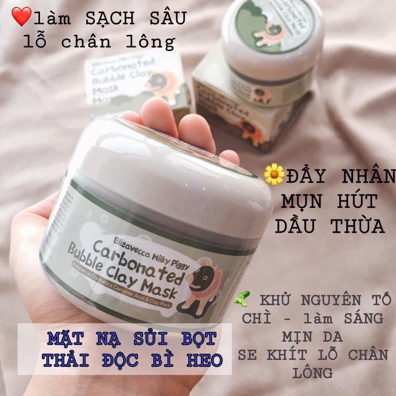 Mặt nạ sủi bọt thải độc khử chì ngăn ngừa lão hóa bì heo Carbonated Bubble Clay Mask