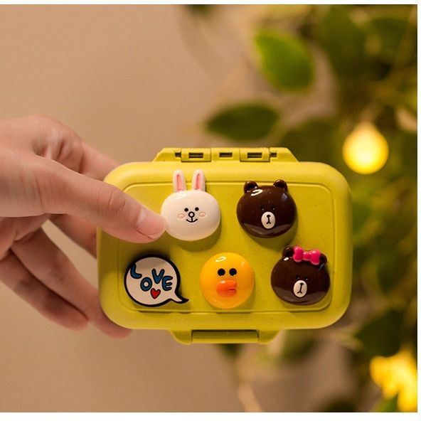 Hộp Đựng Thuốc Chống Ẩm Chống Sốc In Hoạt Hình Dễ Thương Tiện Dụng