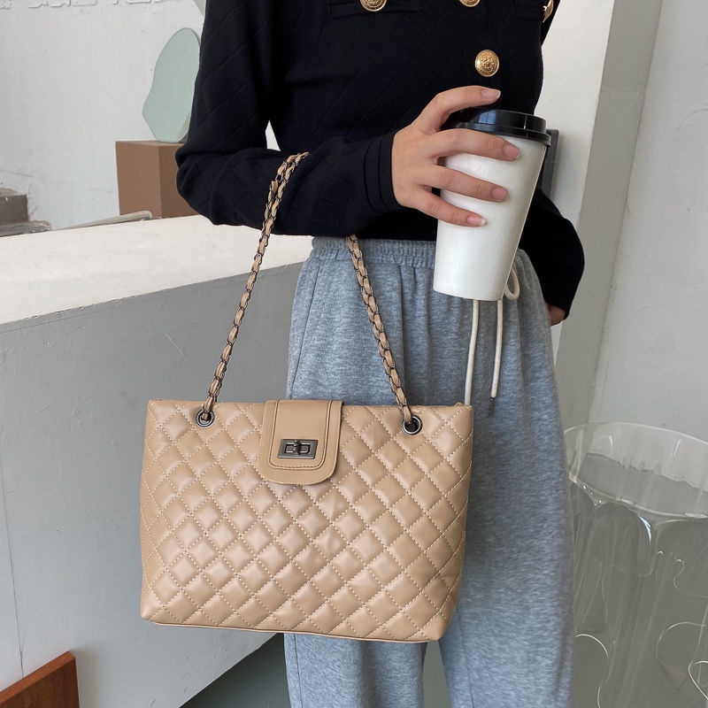 Túi đeo vai cỡ lớn dây xích túi tote nữ a4 thời trang túi trần trám túi xách công sở nữ