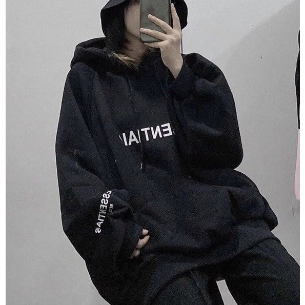 Áo hoddie nỉ bông dầy dặn form to dáng rộng unisex vanmiushop