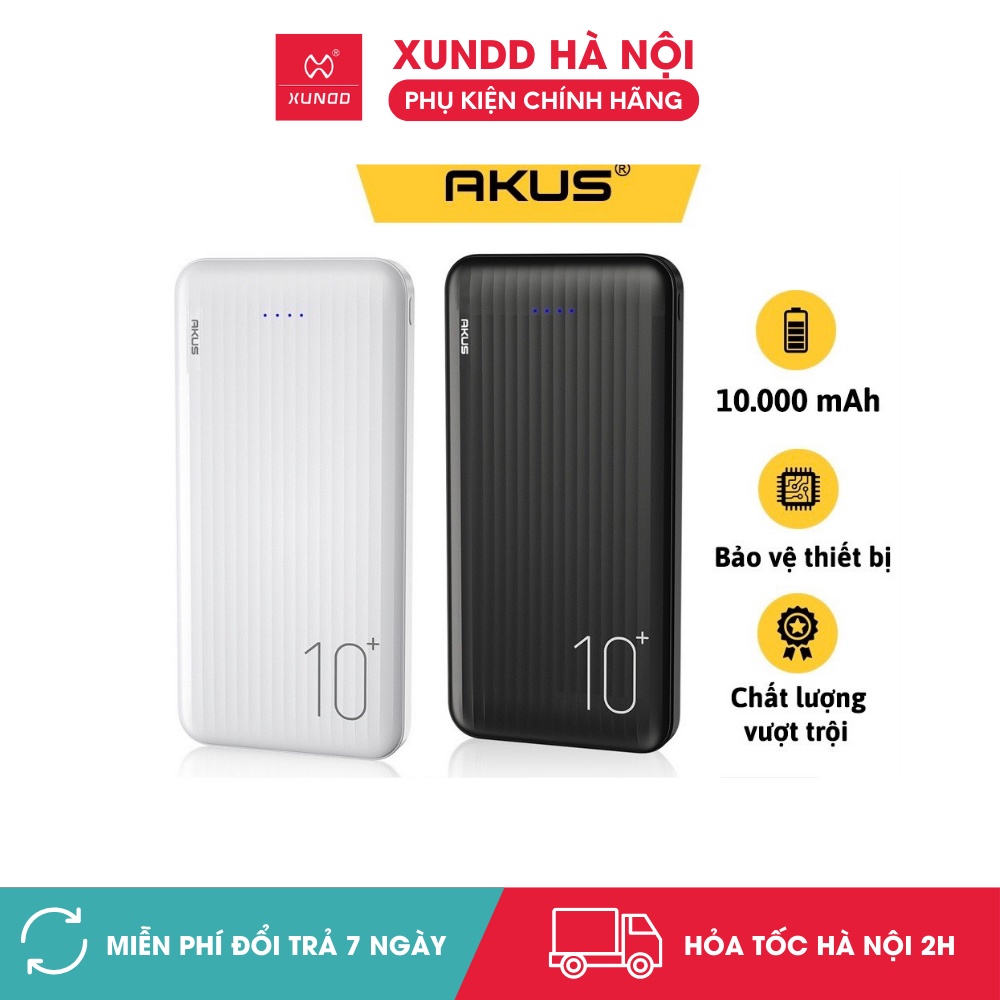 Sạc dự phòng AKUS DP180, dung lượng 10000mAh - Hàng chính hãng Akus- BH 12 tháng