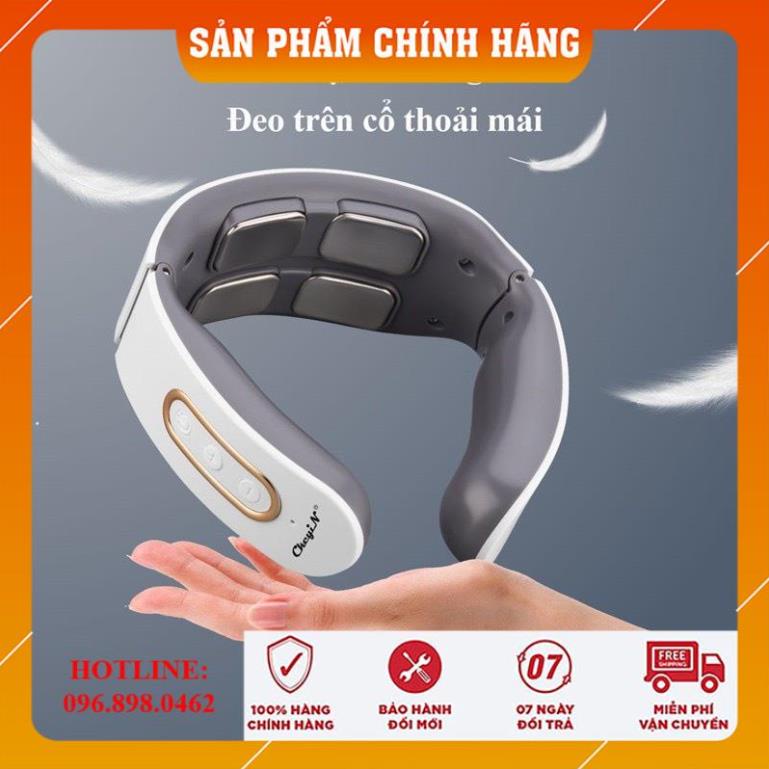 Máy Massage Cổ Xung Điện Trị Liệu Đa Năng Cao Cấp, Máy Mát Xa Cổ Vai Gáy 6 Chế Độ Sạc USB Tiện Lợi Thông Minh