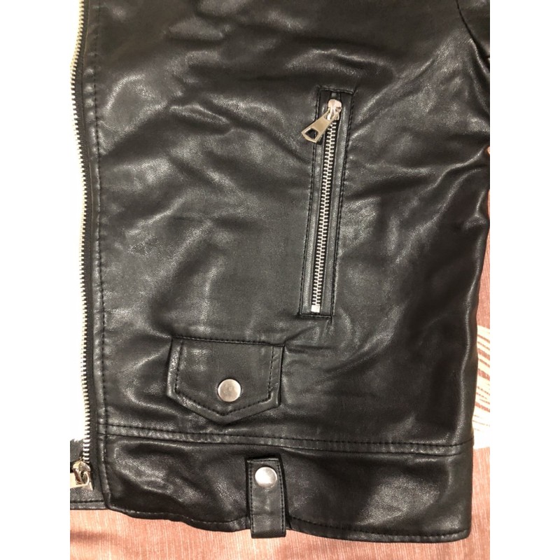 Áo khoác da lót lông Harington