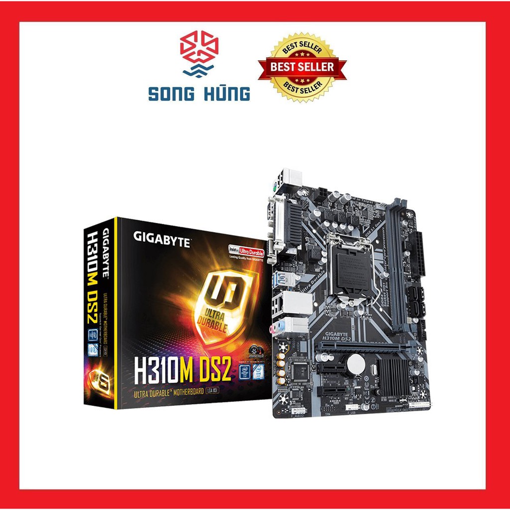 Mainboard Gigabyte H310M-DS2 (SK1151V2, 2*DDR4, VGA)