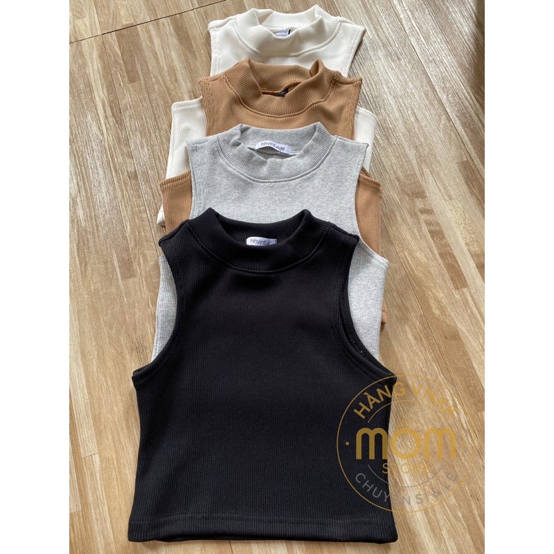 Áo Croptop Basic Ba Lỗ Gân nhà MÓM STORE [ẢNH THẬT 100%