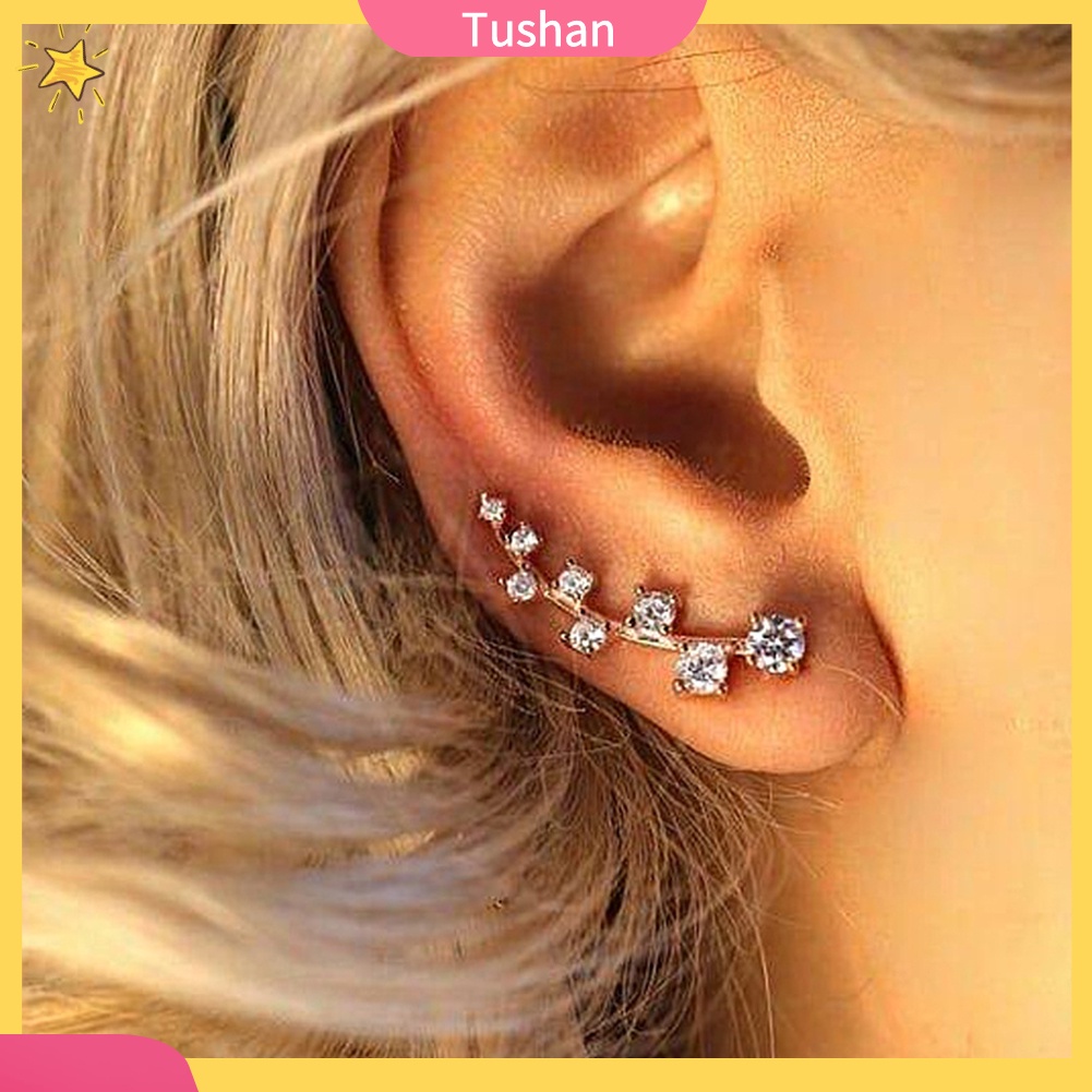 Bông tai đính đá lung linh xinh xắn hợp thời trang cho nữ