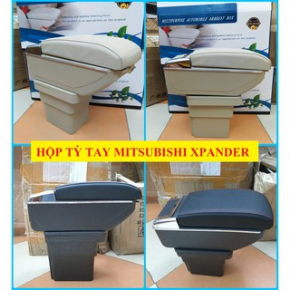 - tỳ tay mitsubishi xpander nhựa cắm cốc 2 ngăn, 7 cổng usb