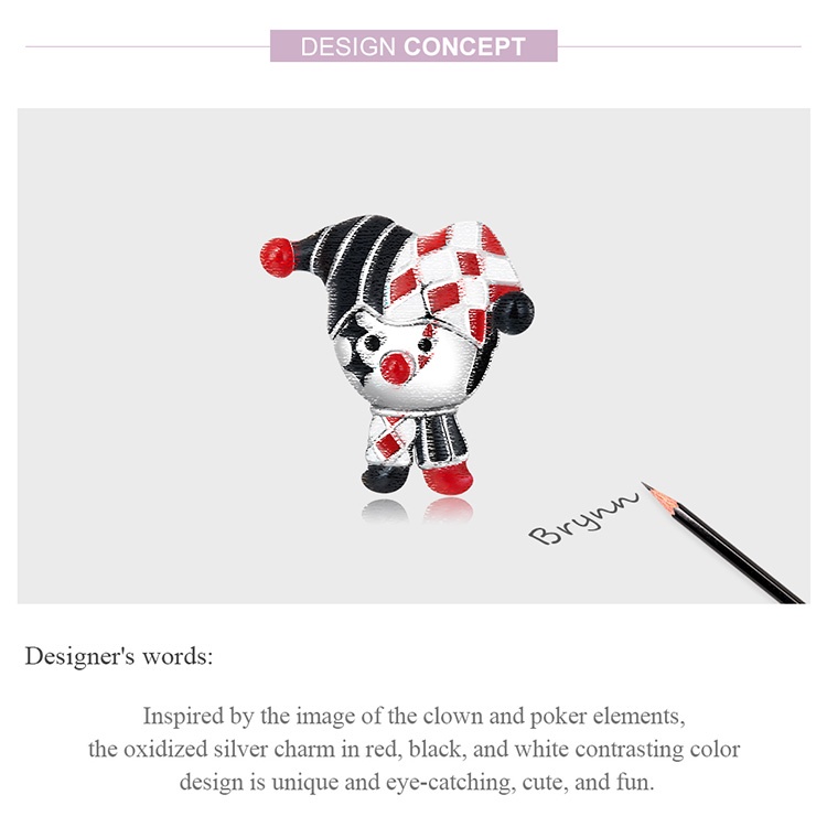 Mặt dây chuyền BAMOER Bạc 925 hình chú hề thời trang