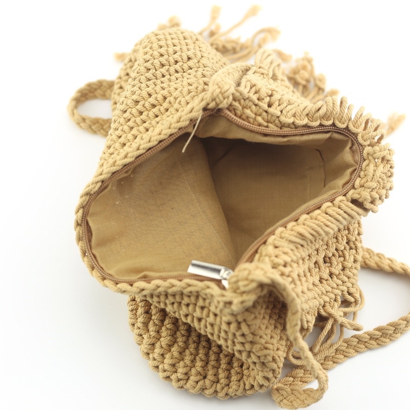 Túi đan thừng macrame