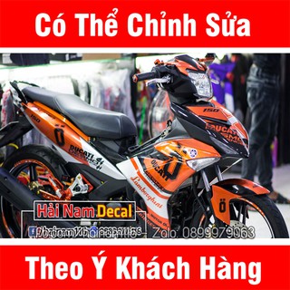 Mẫu 3 tem Trùm Cam Đen, Cam Trắng Exciter 150 Hot 2018