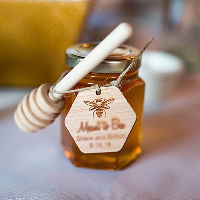Que khuấy mật ong bằng gỗ 8cm mini làm đồ uống cafe trà sữa tráng miệng chuyên dùng