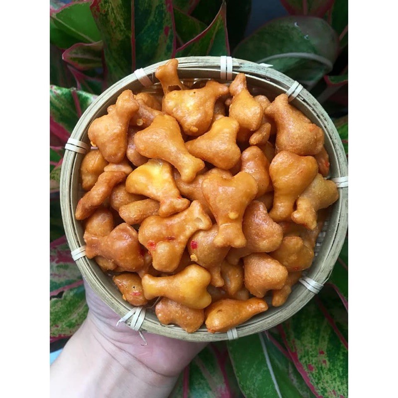 BÁNH ĐÙI GÀ PHÔ MAI VỊ CAY MẶN NGỌT CỰC GIÒN NGON 500gr