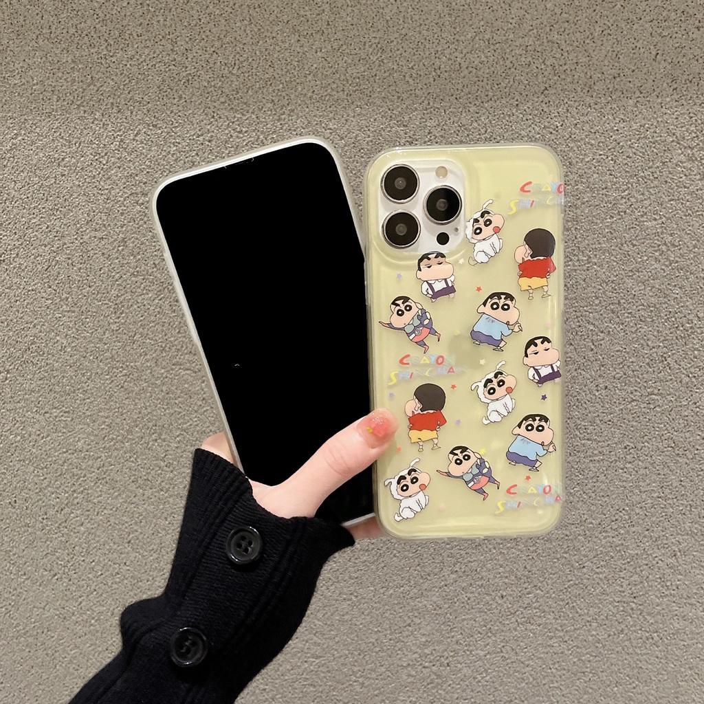 Ốp Điện Thoại Họa Tiết Cậu Bé Bút Chì Chống Sốc Cho iPhone 14 / 13 / 12 / 11