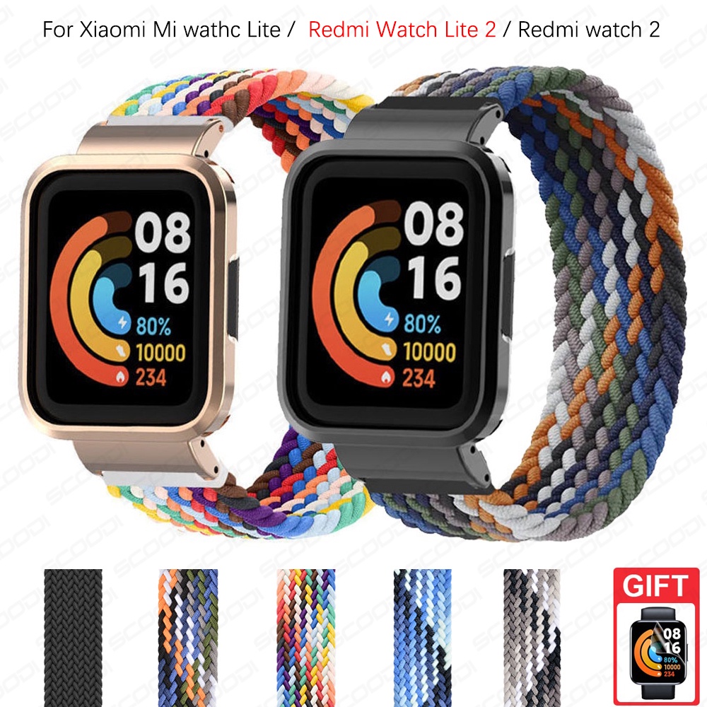 Dây Đeo Sợi Nylon Co Giãn Cho Đồng Hồ Xiaomi Mi Watch Lite / Redmi Watch 2 / Redmi Watch 2 Lite