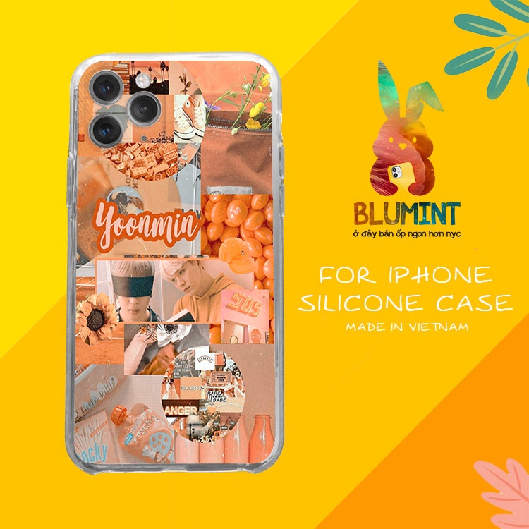 Ốp di động Yoonmin anger cho iPhone13promaxXS XR nữ 8plus mềm 7Plus X XR Xs Max 6 6s BLUYMIN0034