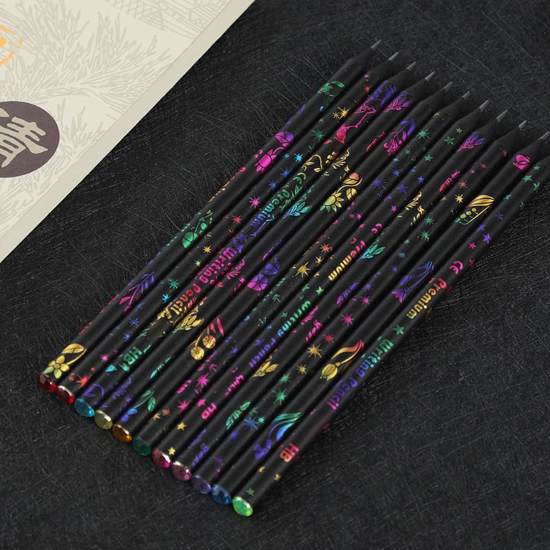 Set 12 Bút Chì Gỗ Vẽ Tranh Màu Sắc Tinh Tế DIY