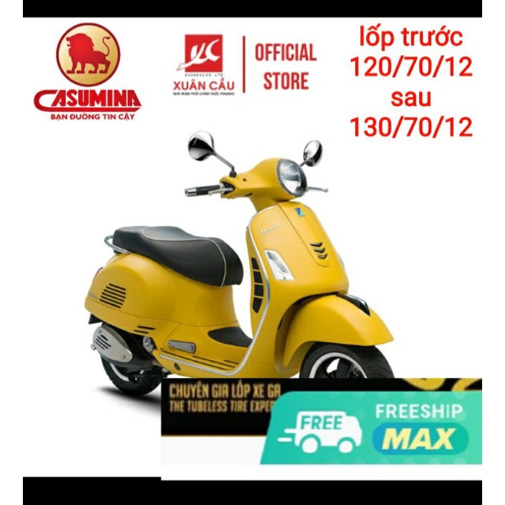 Lốp 120/70/12 Sau Vespa sprint/Primever trước xe exel, piaggio fly, , Honda zoomer.