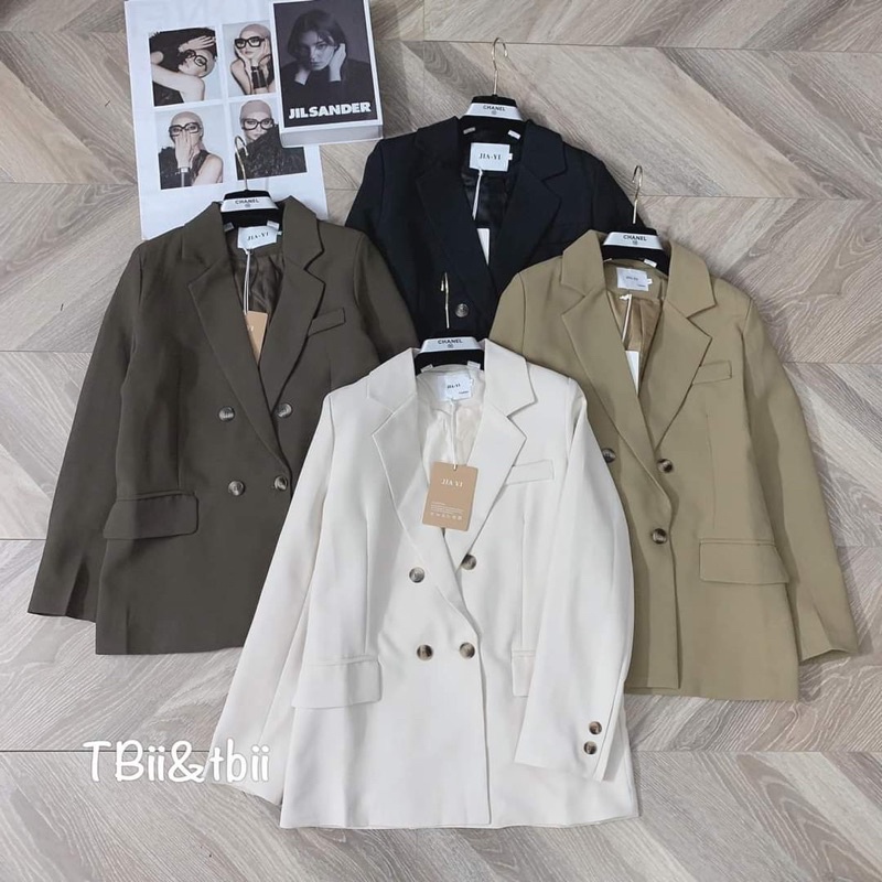 Áo Blazer vest nữ Hàn Quốc 2 lớp có đệm vai