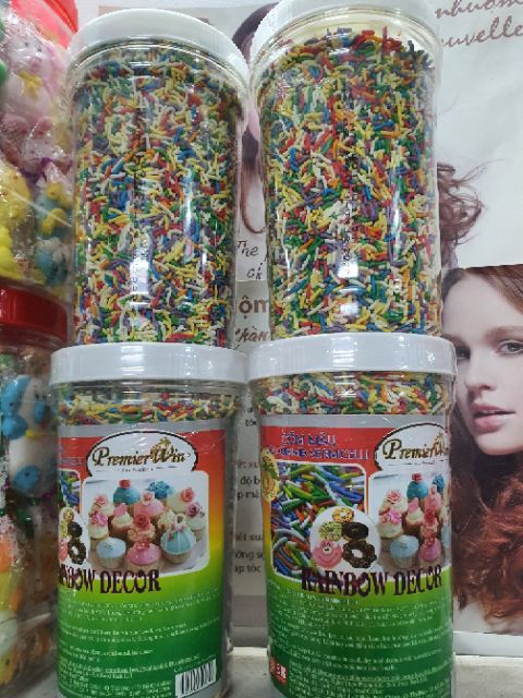 Cốm màu trang trí bánh 500gr-hsd:2025